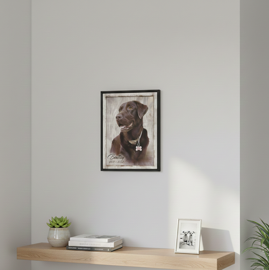 Personalized Pet Portrait Canvas: Custom Dog & Cat Memorial Art