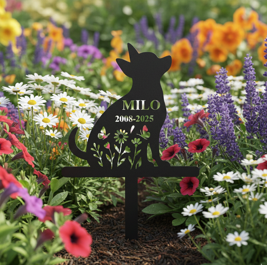 Custom Chihuahua Memorial Garden Stake – Personalized Pet Loss Gift