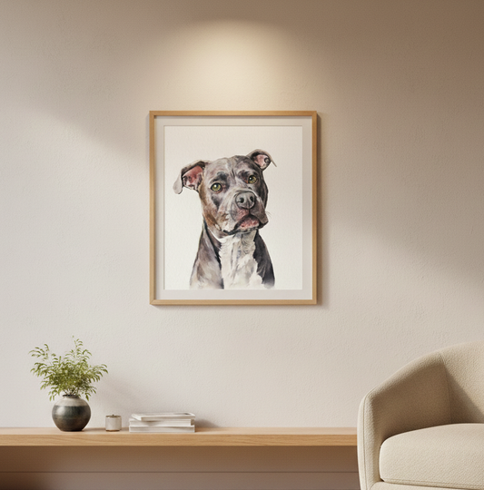 Custom Watercolor Portraits,Using Pet Photo,Personalized Digital Dog Portraits,Cat Portraits,Custom Dog Portraits,Custom Pet Memorial Art