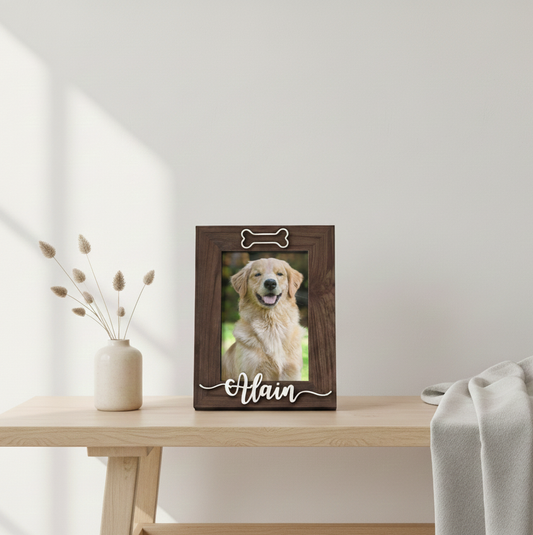 Personalized Pet Picture Frame,Dog Frame,Dog Memorial Gift,Pet Name Photo,Cat Dog Lover,Cat Memorial,Pet Portrait,New Pet Gift,Pet Keepsake