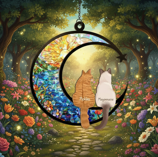 Custom Cats Memorial Hologram Ornament, Cat Loss Gift, Pet Memorial Ornament, Cat Lover Gift, Loss Of Pet Gift, Pet Remembrance Gift