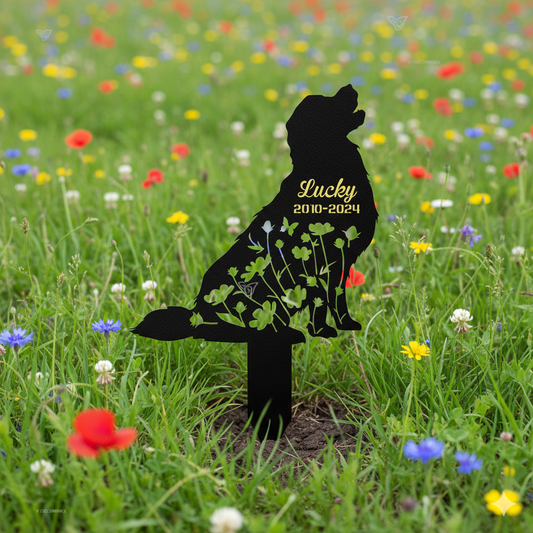 Custom Dog Memorial Stake, Dog Grave Marker, Every Dog Breed Metal Stake, Personalized Dog Garden Sign, Pet Loss Gift, Garden Decor