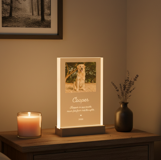 Cat Condolence Gift, Photo Block Print, Hardest Goodbye, Cat Keepsake | P01