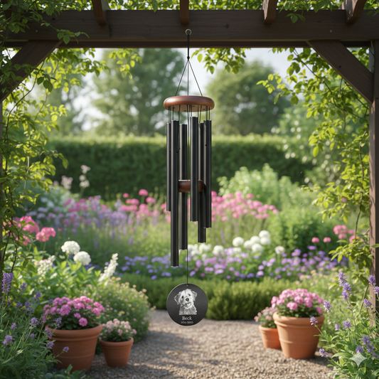 Cat Memorial Wind Chime – Custom Engraved Pet Tribute