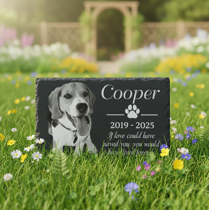 Pet Memorial Stone Dog Memorial Stone, Memorial Garden Stone Pet Headstone with Photo, Pet Grave Stone Pet Grave Marker, Pet Sympathy Gift