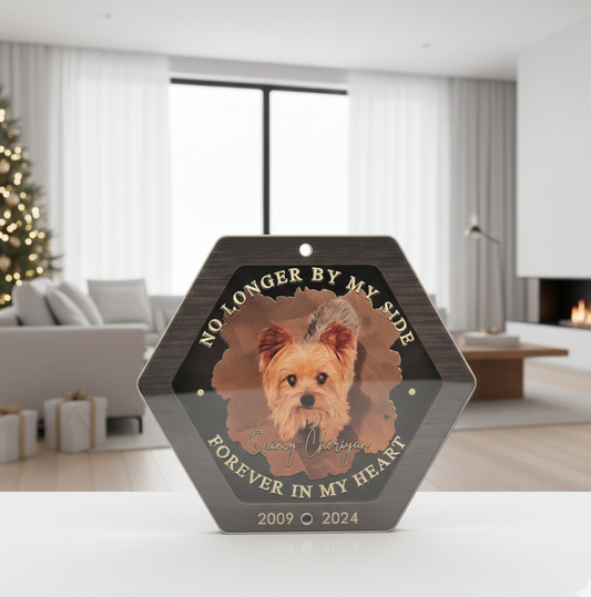 Custom Photo Wooden Hair Memorial Box Personalized Pet Fur Keepsake Dog Hair Memorial Cat Hair Keepsake Pet Hair Keepsake Box Loss Of Pet