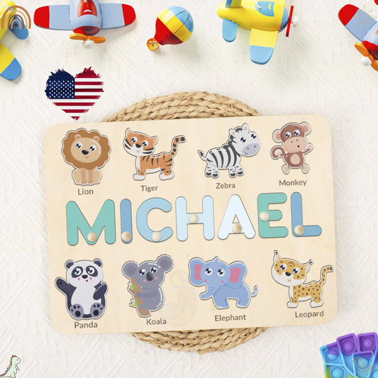Premium - Unique Animals Name Puzzle