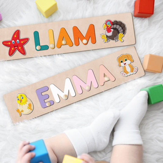 Personalized Name Ocean Puzzle with Pegs