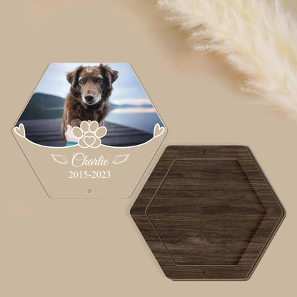 Custom Pet Memorial Photo Box – Personalized Fur Keepsake, Dog Loss Gift with Picture, Name & Fur Holder