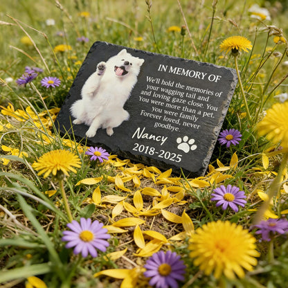 Personalized Pet Memorial Stone Slate: Custom Dog Cat Loss Gift