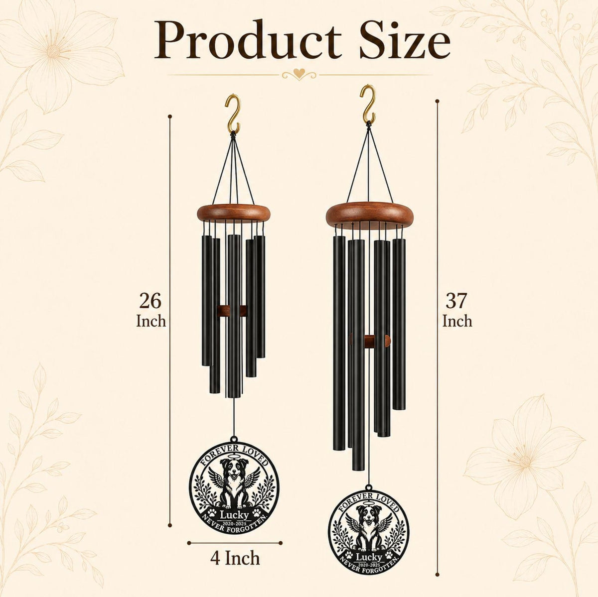 Border Collie Memorial Wind Chime - Etsy image 4