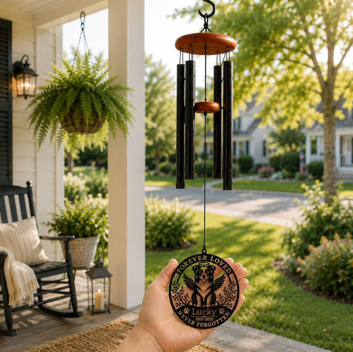Border Collie Memorial Wind Chime - Etsy image 7
