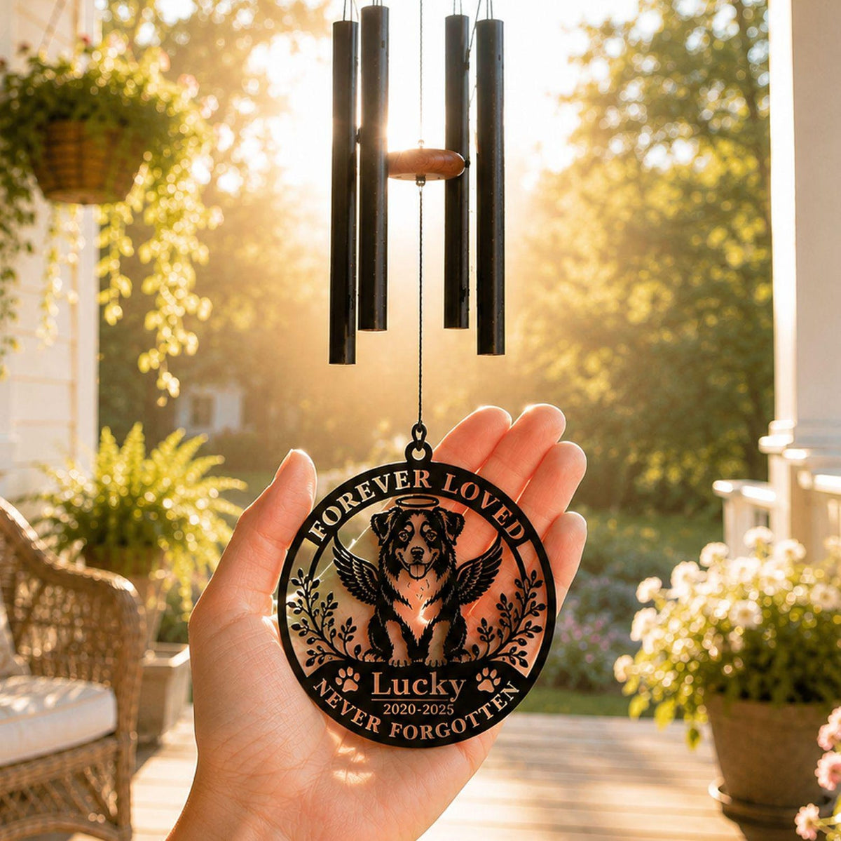 Border Collie Memorial Wind Chime - Etsy image 1