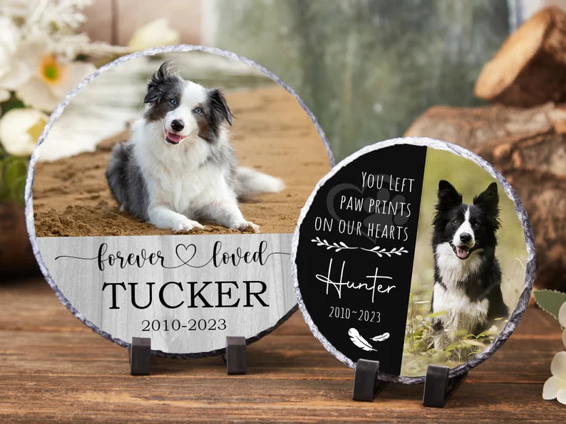 Custom Pet Memorial Slate – Personalized Dog Remembrance Stone
