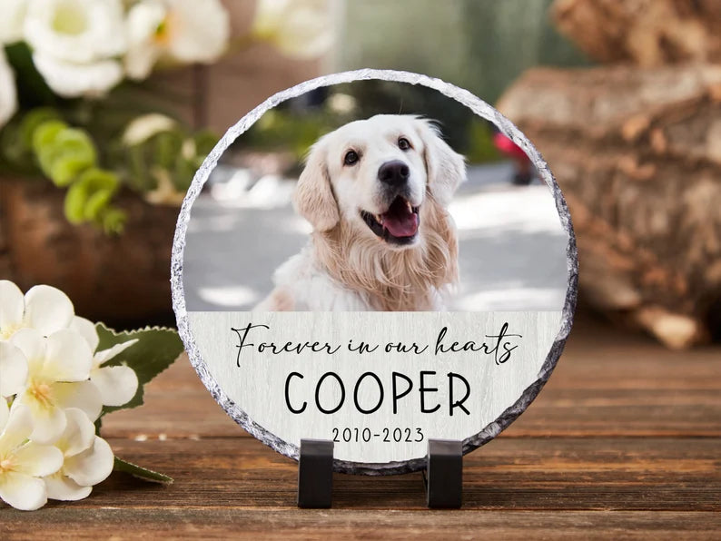 Custom Pet Memorial Slate – Personalized Dog Remembrance Stone