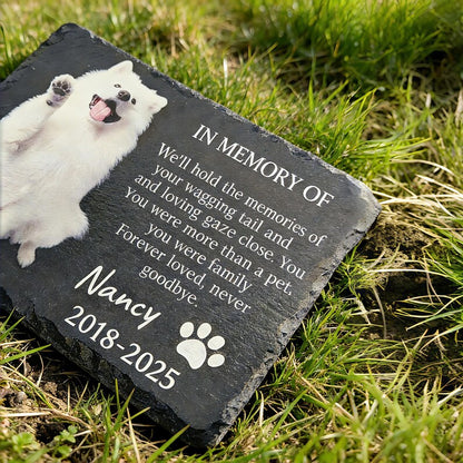 Personalized Pet Memorial Stone Slate: Custom Dog Cat Loss Gift