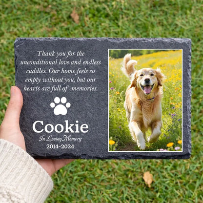 Pet Memorial Stone Dog Memorial Stone With Photo, Pet Headstone Garden Decor, Pet Grave Marker, Sympathy Gift for Loss of Beloved Pet