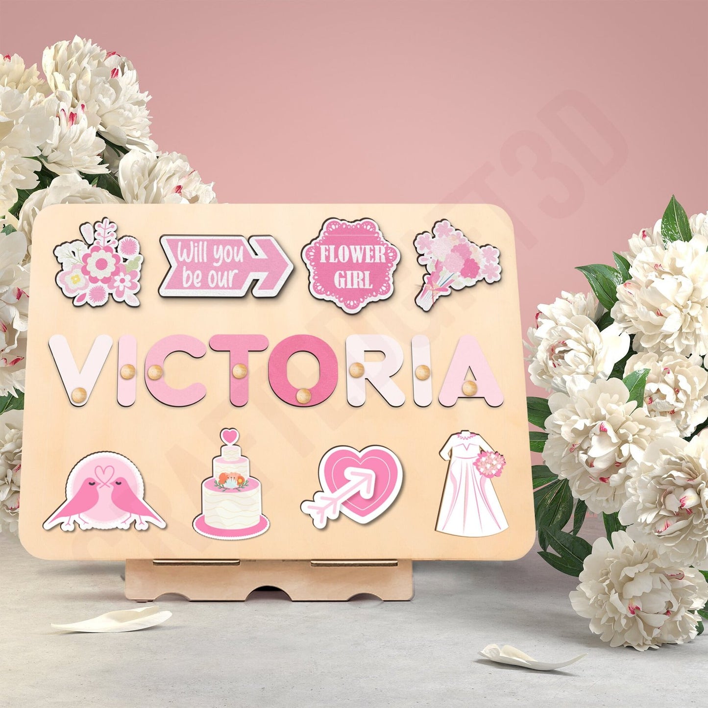 Flower Girl Proposal | Wedding Flower Girl Name Puzzle