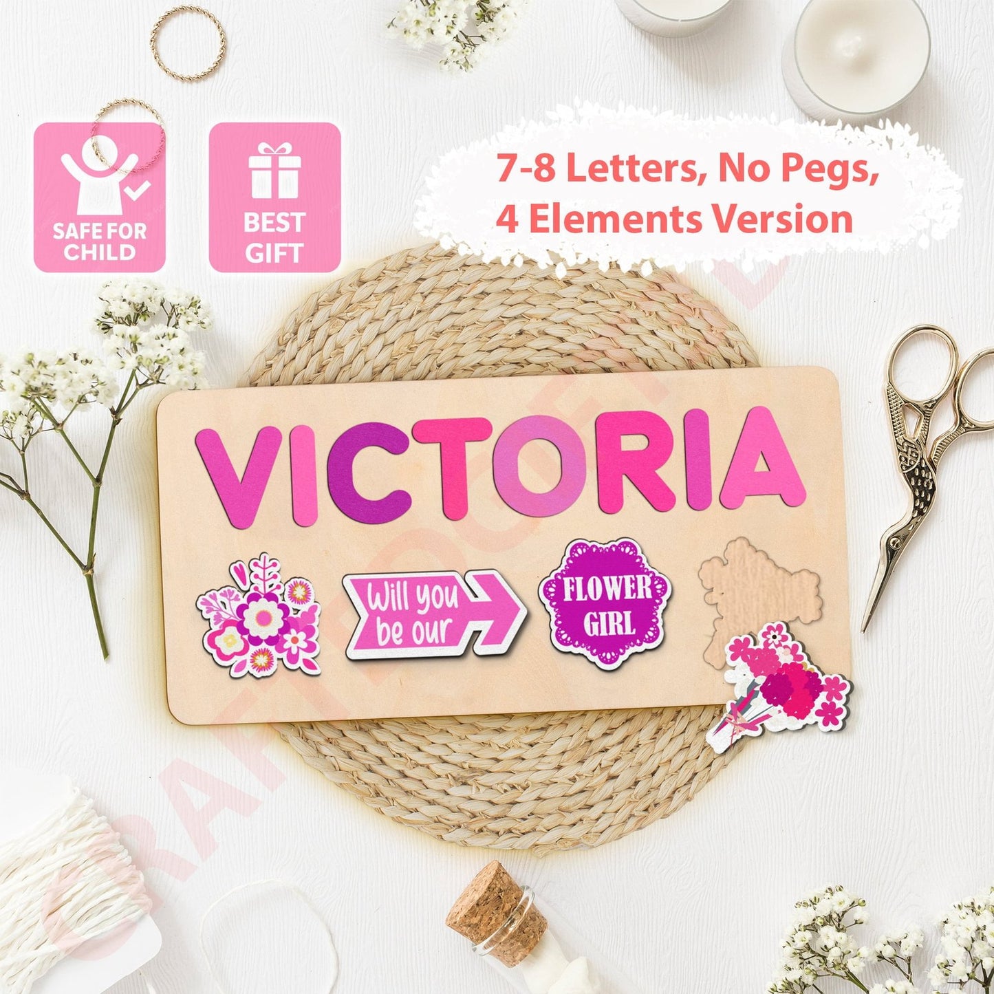 Flower Girl Proposal | Wedding Flower Girl Name Puzzle