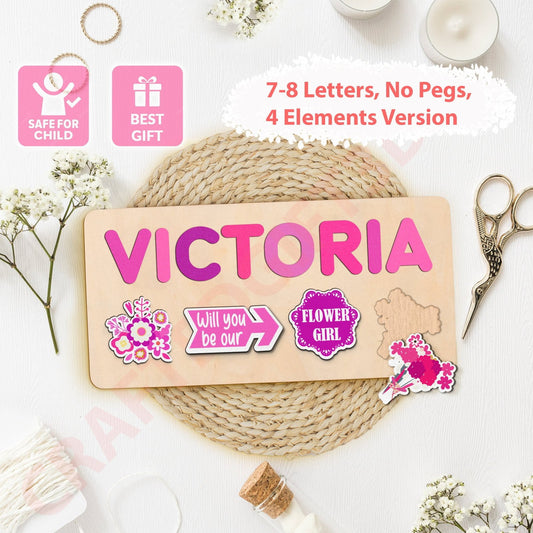Flower Girl Proposal | Wedding Flower Girl Name Puzzle