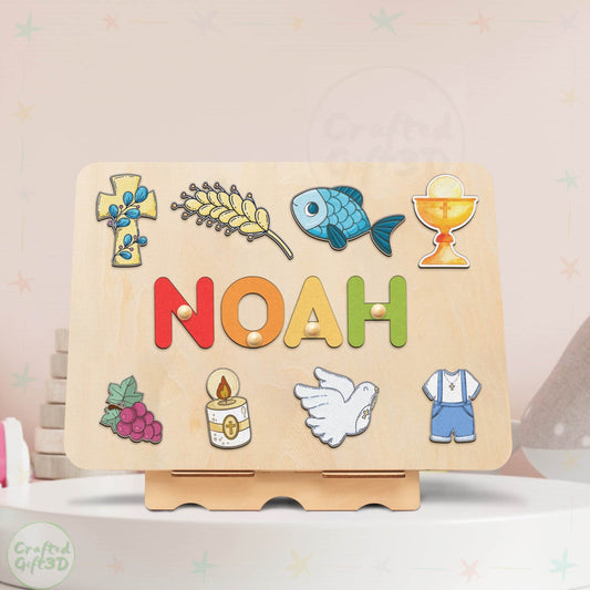 Personalized Baptism Puzzle - Unique Godchild Gift