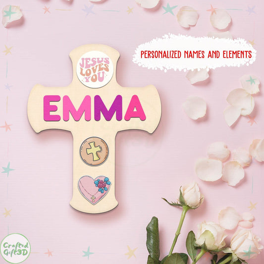 Christening Gift for Girls - Wooden Name Puzzle