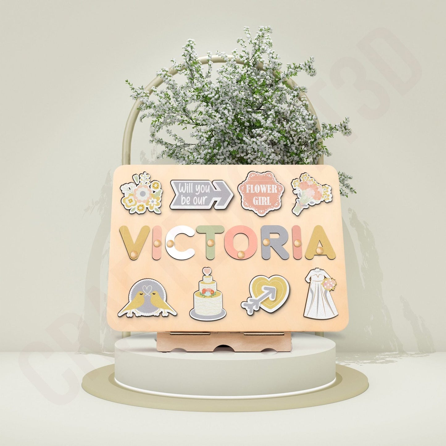 Flower Girl Proposal | Wedding Flower Girl Name Puzzle