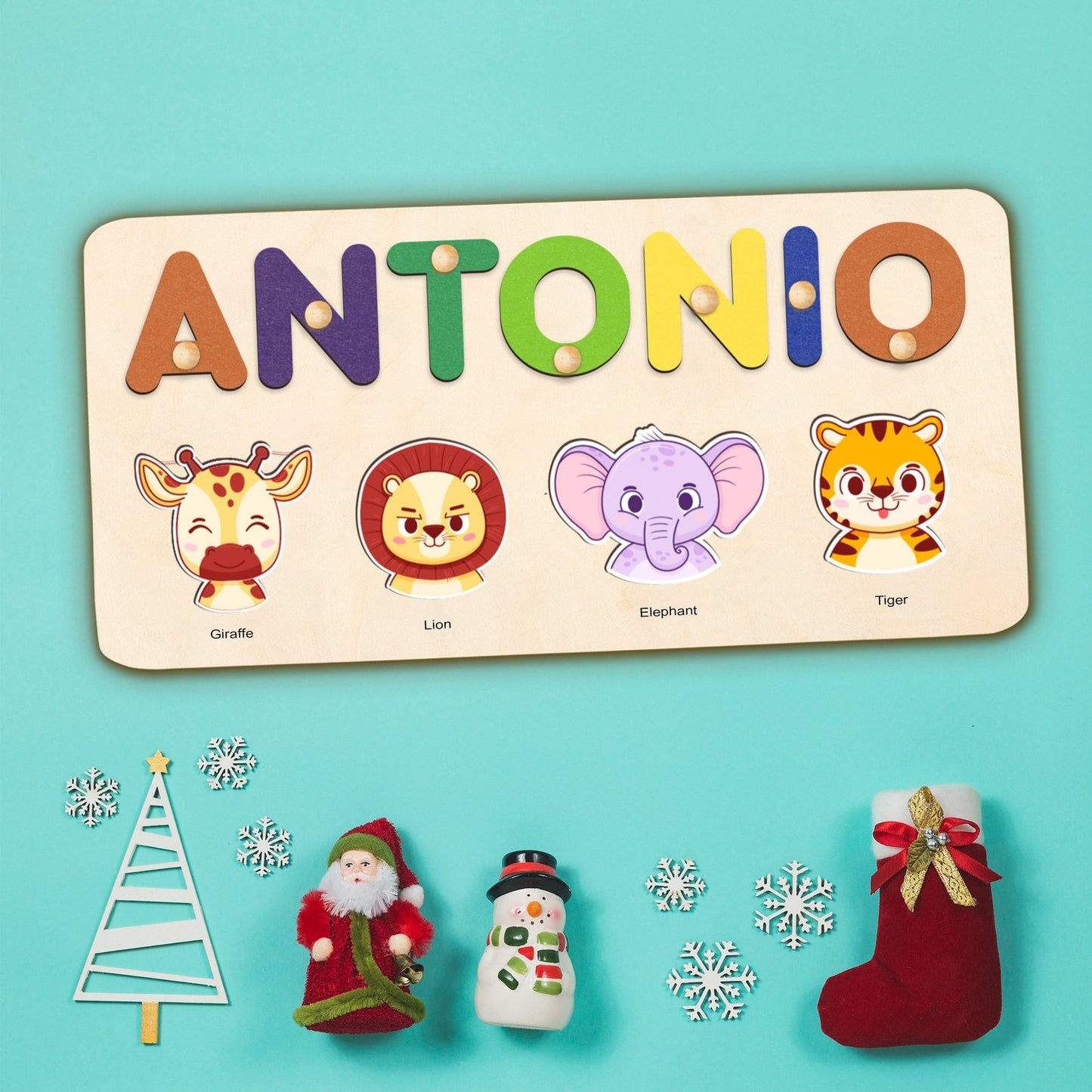 Custom Animal Wooden Toy, First Birthday Gift