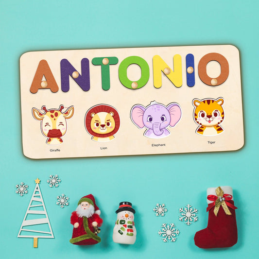 Custom Animal Wooden Toy, First Birthday Gift