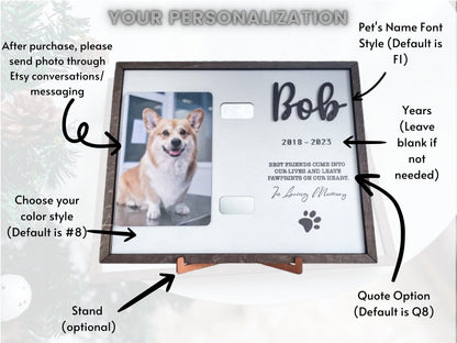 Etsy 1669298795 — Memorial Pet Collar Sign, Dog Memorial Wood Frame With Collar Holder, Dog Memorial Gifts, Pet Loss Gifts, Pet Sympathy Gift MP04 — image 2