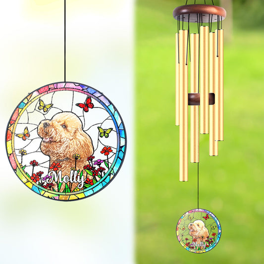 Personalized Pet Memorial Wind Chime, Custom Glass Suncatcher for Dog & Cat Loss - image 1
