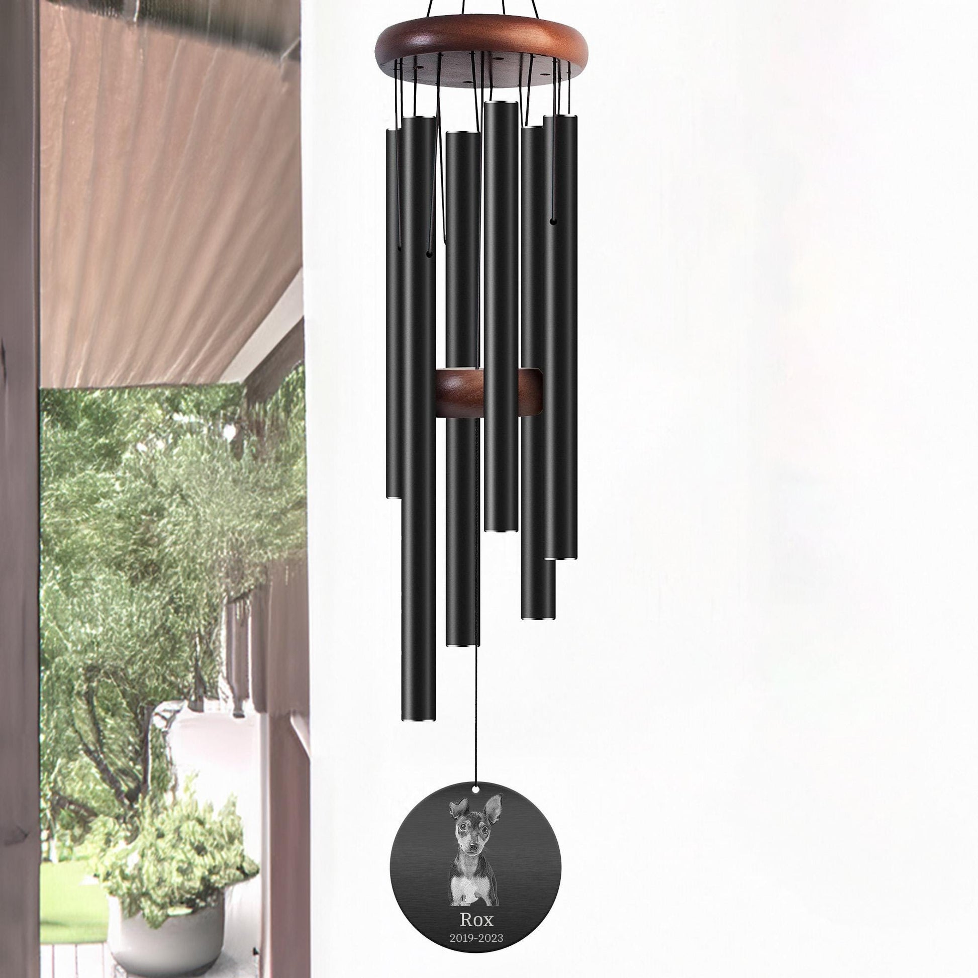 Custom Pet Memorial Wind Chime, Sketch Pet Loss Gift, Outdoor Dog Cat Remembrance Sign for Garden Decor, Sympathy Keepsake, Thoughtful Tribute - image 2