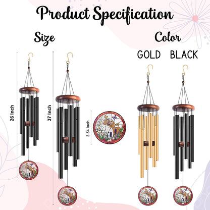 Personalized Pet Remembrance Wind Chime, Stained Glass Sun Catcher for Pet Passing, Condolence Yard Present, Memorial Token Decor - image 5