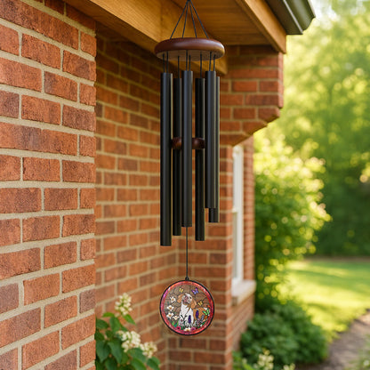Personalized Pet Remembrance Wind Chime, Stained Glass Sun Catcher for Pet Passing, Condolence Yard Present, Memorial Token Decor - image 2