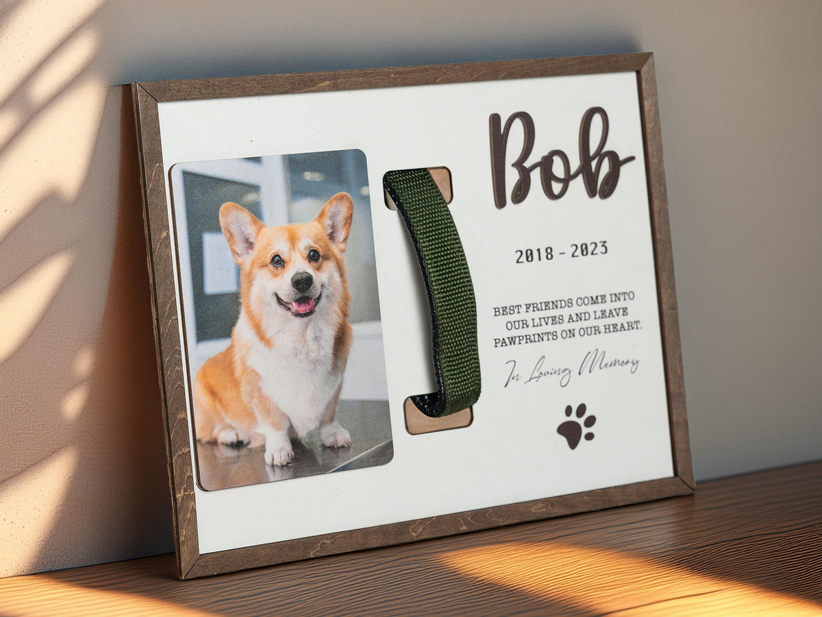 Etsy 1669298795 — Memorial Pet Collar Sign, Dog Memorial Wood Frame With Collar Holder, Dog Memorial Gifts, Pet Loss Gifts, Pet Sympathy Gift MP04 — image 5