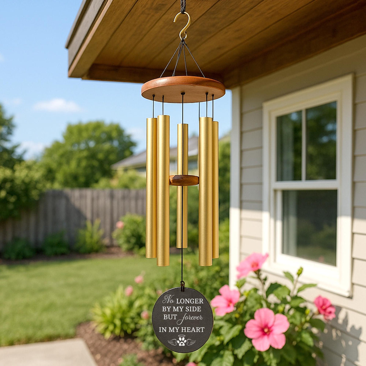 Personalized Pet Memorial Wind Chime with Custom Engraving, Dog or Cat Loss Gift, Outdoor Garden Remembrance, Sympathy Tribute Keepsake - image 6