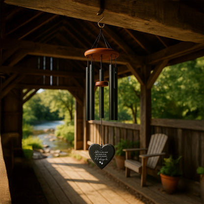 Custom Engraved Pet Memorial Wind Chime with Photo, Personalized Dog or Cat Loss Gift, Heart or Round Stone Sail Tribute Keepsake for Owners - image 4