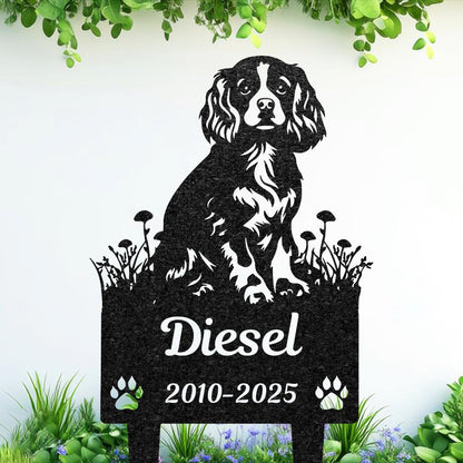 Custom Cavalier King Charles Spaniel Memorial Stake, Dog Loss Gift