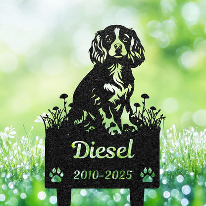 Custom Cavalier King Charles Spaniel Memorial Stake, Dog Loss Gift