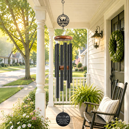 Personalized Retirement Wind Chime, Monogram Happy Retirement Custom Engraved Gift, Name & Year Keepsake for Women Nurse Teacher Coworker