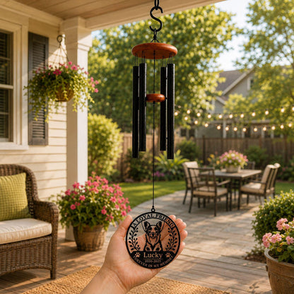 Chihuahua Memorial Wind Chime, Personalized Dog Loss Gift, Custom Metal Dog Memorial, Rainbow Bridge Gift, Pet Remembrance - image 4