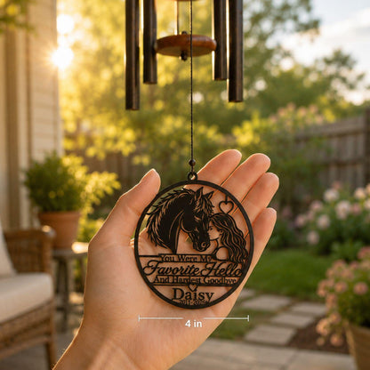 Horse Memorial Wind Chime, Personalized Horse Loss Gift, Custom Metal Horse Memorial, Rainbow Bridge Gift, Pet Remembrance - image 5