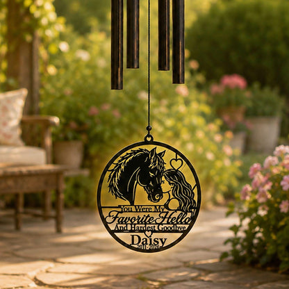 Horse Memorial Wind Chime, Personalized Horse Loss Gift, Custom Metal Horse Memorial, Rainbow Bridge Gift, Pet Remembrance - image 11