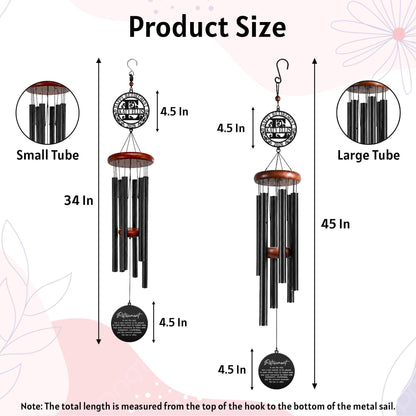 Personalized Retirement Wind Chime, Monogram Happy Retirement Custom Engraved Gift, Name & Year Keepsake for Women Nurse Teacher Coworker