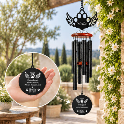 Pet Portrait Wind Chime, Personalized Dog Cat Memorial Gift, Pet Loss Remembrance, Rainbow Bridge Gift, Custom Name Keepsake - image 7