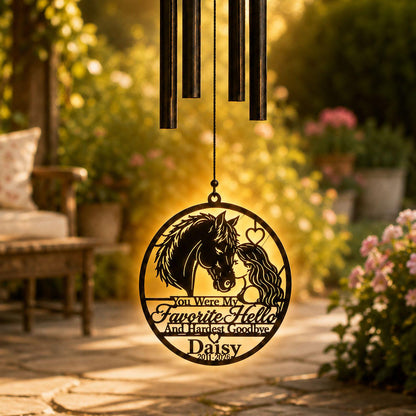 Horse Memorial Wind Chime, Personalized Horse Loss Gift, Custom Metal Horse Memorial, Rainbow Bridge Gift, Pet Remembrance - image 4