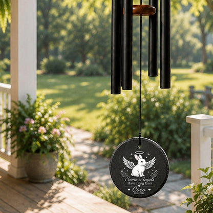 Rabbit Memorial Wind Chime, Personalized Rabbit Loss Gift, Bunny Memorial Windchime, Rainbow Bridge Gift, Stone Sail Rabbit Memorial - image 7