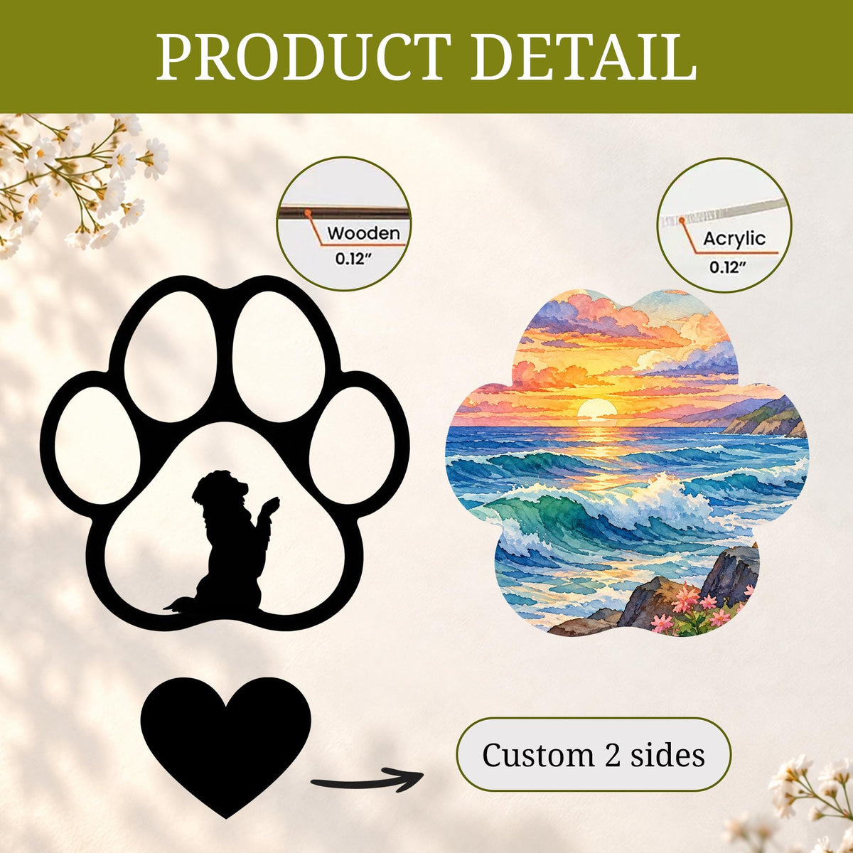 Golden Retriever Suncatcher, Custom Sunset Pet Memorial Ornament, Personalized Golden Silhouette, Ra
