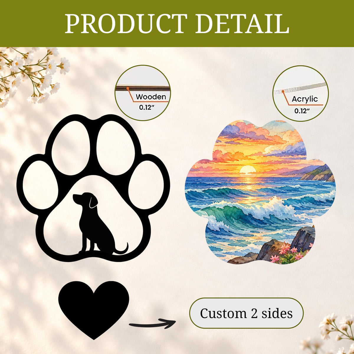 Beagle Memorial Suncatcher, Custom Sunset Pet Sympathy Ornament, Personalized Beagle Silhouette, Rai
