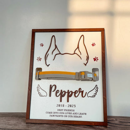 Memorial pet collar frame personalization example 2